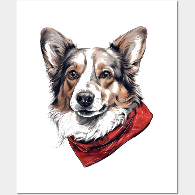 Fancy Corgi Wall Art by Quotee